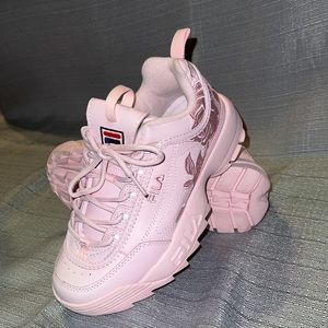 Fila Disruptor 2 Embroidered Pink Chunky Sneakers